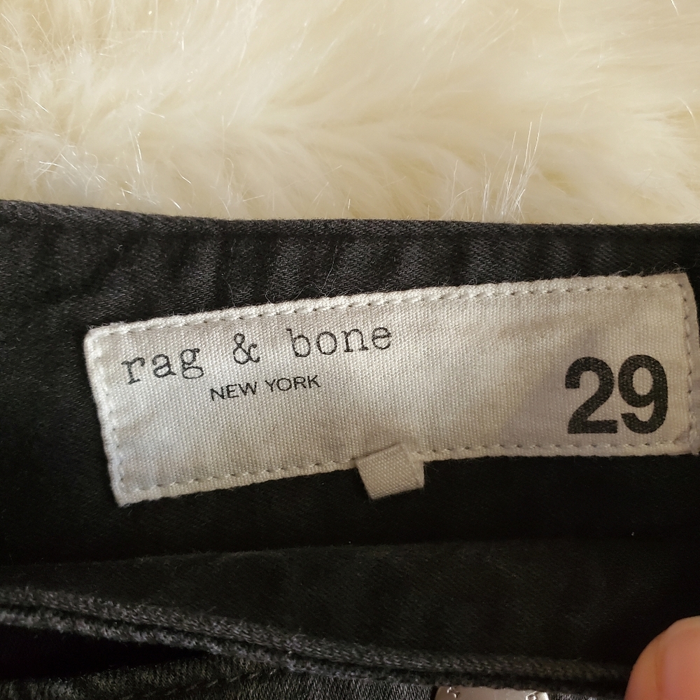 Rag & Bone Penton Skinny High Waist Snap Front Black Jeans Size 29 - Picture 11 of 15